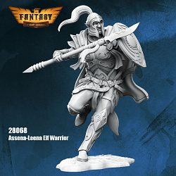 Сборная миниатюра из смолы Assena-Leena Elf Warrior В СБОРЕ, First Legion