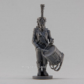 Сборная миниатюра из смолы Барабанщик роты шассёров, стоящий, Франция, 28 мм, Аванпост - фото
