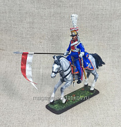 Миниатюра из олова Рядовой гвардейских польских улан, Франция, 54 мм, Студия Большой полк - фото