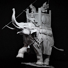 Сборная миниатюра из смолы Боевой слон царя Пирра, 54 мм, TRILOKA miniatures