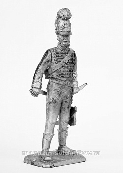Миниатюра из олова 512 РТ Офицер егерей Нассау, 54 мм, Ратник