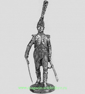 Миниатюра из олова Офицер гвардейской морской пехоты, Франция, 1810 г., 54 мм, Россия - фото