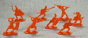 Солдатики из пластика Инки. Выпуск 2, 54 мм (8 шт, пластик, оранжевый) Воины и битвы - фото