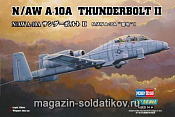 Сборная модель из пластика Самолет «N/AW A-10A Thunderbolt II» (1/72) Hobbyboss - фото