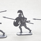 Солдатики из пластика Воины древней Эллады, набор №1 (8 шт, серебряный) 52 мм, Солдатики ЛАД