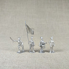 Сборные фигуры из металла Польские повстанцы Набор №1, Комгруппа (4 фигурки), 28 мм, Figures from Leon