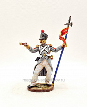 Миниатюра из олова Старший сержант. 2-й орлоносец линейного полка 1812-15, 54 мм, Студия Большой полк - фото