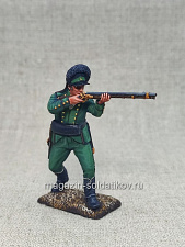 Миниатюра в росписи Русский егерь (стреляющий), 54 мм, Студия Большой полк - фото