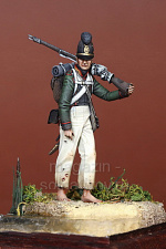Сборная фигура из смолы SM 5431 Фузилёр легкого батальона. Бавария. 1812 год, 54 мм, SOGA miniatures - фото