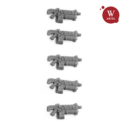 Сборные фигуры из смолы Assault rifles set, 28 мм, Артель авторской миниатюры «W»