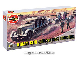 Сборная модель из пластика А 88 мм пушка с тягачем (1/76) Airfix (2303) (2303)