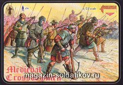 Солдатики из пластика Средневековые арбалетчики (1/72) Strelets (М025) (М025)