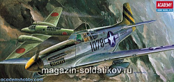 Сборная модель из пластика Самолет P-51C «Мустанг» 1:72 Академия