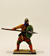 Миниатюра из олова Легковооруженный ополчениц XII-XIII вв., 54 мм, Большой полк - фото