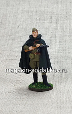 Красноармеец-автоматчик в плащ-палатке, 1943-45 гг. СССР, 54 мм - фото