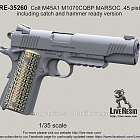 Аксессуары из смолы Пистолет Colt M45A1 M1070CQBP MARSOC. 45, 1:35, Live Resin