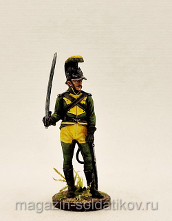 Миниатюра из олова Рядовой конно-егерского полка герцога Людвига.Вюртемберг, 54 мм, Студия Большой полк