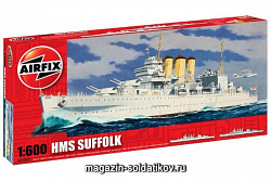 Сборная модель из пластика А Корабль HMS SUFFOLK (1/600) Airfix (3203) (3203)