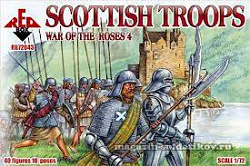 Солдатики из пластика Война Роз. Набор 4. Шотландские войска (1/72) Red Box