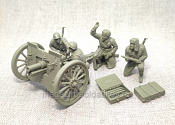 Солдатики из пластика Полковая пушка. РККА.Зима (1:32) Plastic Platoon - фото