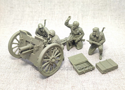 Солдатики из пластика Полковая пушка. РККА.Зима (1:32) Plastic Platoon (PP071) (PP071)