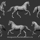 Сборная миниатюра из смолы Лошадь №8, 54 мм, Chronos miniatures