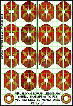 Republican Roman Legionary shield transfers, Victrix (REP(VL)3) (REP(VL)3)