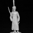 Сборная миниатюра из металла Русский гренадер в шинели, 1812 г, 54 мм, Chronos miniatures
