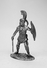 Миниатюра из олова Греческий гоплит с мечом, 54 мм, Магазин Солдатики - фото