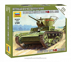 Сборная модель из пластика Советский легкий танк Т-26 (обр. 1933) (1/100) Звезда (6246) (6246)
