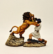 Геракл - бой с Немейским львом, 54 мм, Студия Большой полк - фото