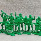 Солдатики из пластика Набор солдатиков №47 «Армия Египта (зелёный, 12 шт)» 1/32 Инженеръ Басевичъ