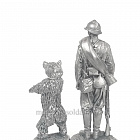 Миниатюра из олова 75-21 Унтер-офицер 5-го особого пех.плк + медведь, 1917 г. 75 мм EK Castings