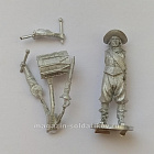 Сборная миниатюра из смолы Барабанщик, стоящий, 28 мм, Аванпост