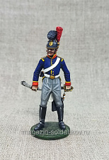 Миниатюра из олова Португальский драгун, 1812 г., 54 мм, Студия Большой полк - фото