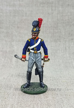 Миниатюра из олова Португальский драгун, 1812 г., 54 мм, Студия Большой полк (ИЛ1358.12.24.54) (ИЛ1358.12.24.54)