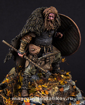 Сборная фигура из смолы Viking warrior, 75 mm. Mercury Models - фото