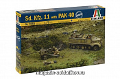 Сборная модель из пластика ИТ Тягач Sd.Kfz.11 с пушкой PAK40 (1/72) Italeri - фото
