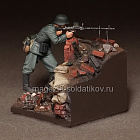 Сборная фигура из смолы SM 3545 Немецкий пулеметчик на позиции, 1942 г., 1:35, SOGA miniatures