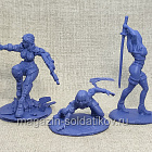 Солдатики из мягкого резиноподобного пластика Киберпанк, набор 6 шт, 1/32 Soldiers. Есть