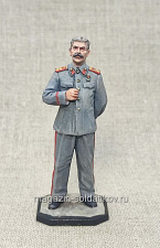 Миниатюра из олова Генералиссимус И.В.Сталин, 54 мм, Студия Большой полк - фото