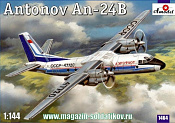 1464  Антонов Ан-24Б пассажирский самолет Amodel (1/144)