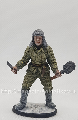 Миниатюра в росписи Боец штрафных батальонов, 54 мм (НФ0054.14.01.54) (НФ0054.14.01.54)