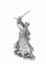 Миниатюра из олова Рыцарь-крестоносец XII-XIII вв 54 мм, Runecraft Солдатики Публия - фото