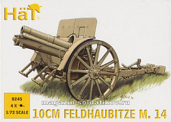 Солдатики из пластика 10cm Feldhaubitze M.14 Gun (1:72), Hat (8245) (8245)