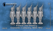 00211 Французская линейная пехота: гренадерская рота, Франция, 28 мм, Аванпост