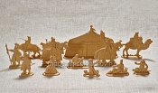 Монголы. Ставка хана, 54мм (12 шт., пластик, песочный), Воины и битвы - фото