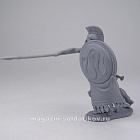 Сборная миниатюра из смолы Греческий гоплит с копьем 75 мм, Солдатики Публия