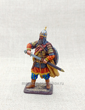 Миниатюра из олова Былинный богатырь, 54 мм, Большой полк - фото