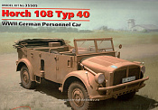 Сборная модель из пластика Horch 108 Typ 40, Германский армейский автомобиль (1/35) ICM - фото